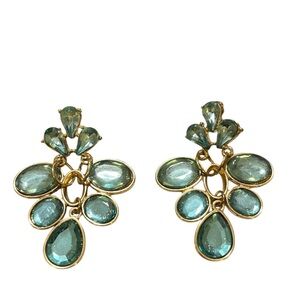 💖 Vintage Gold Tone andRhinestone Earrings